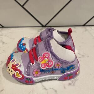 Papos purple bunny sneaker girls closure girly cute maximalist size 1